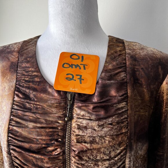 🤎Frank Lyman Animal Print Zipper Jacket 14 | Day-to-Night Chic!🤎 - Picture 11 of 11